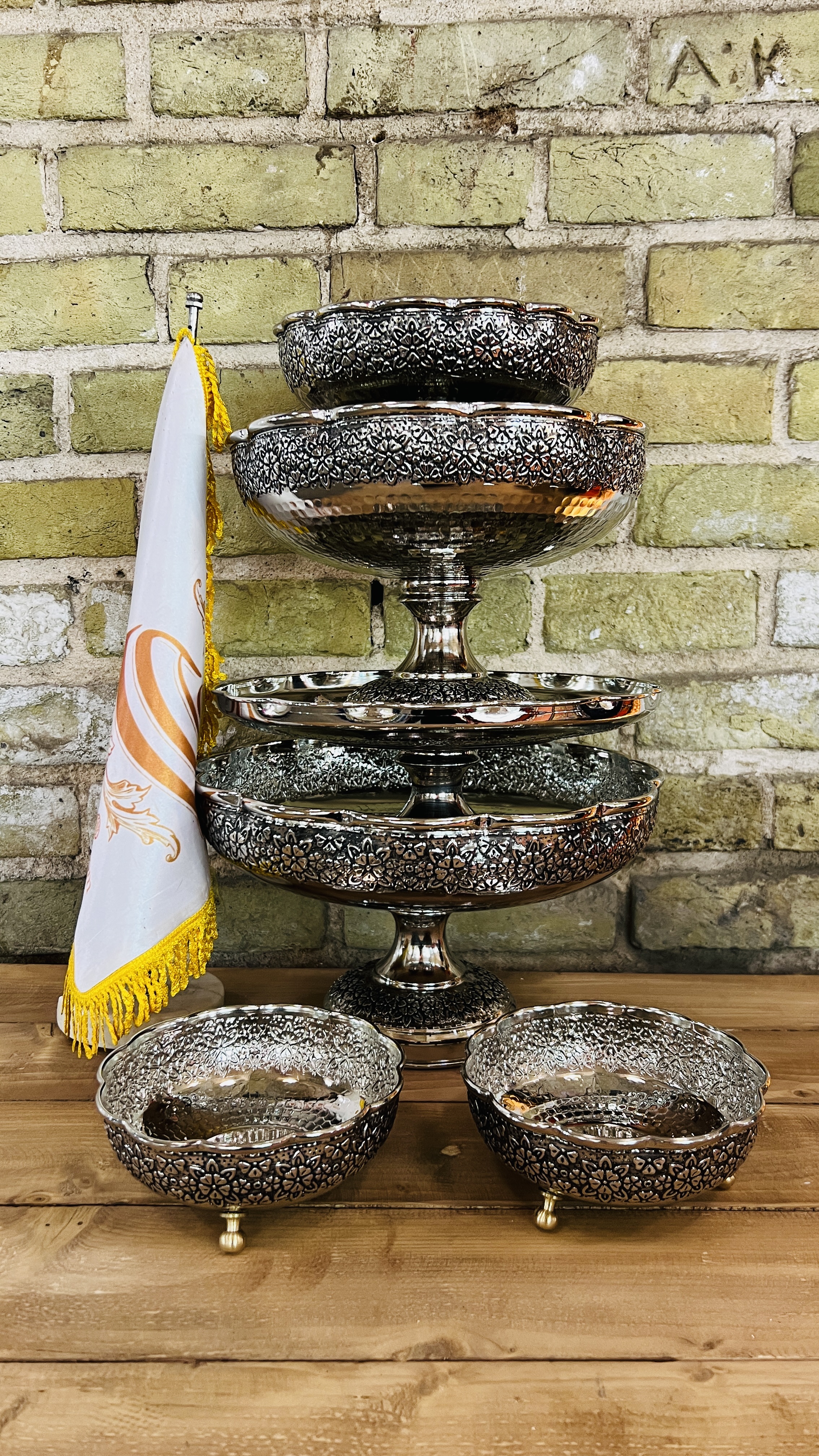ست پذیرایی رز زنجان کروم  (نیلوفر)
