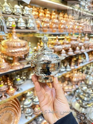 قندان مسی لاله کروم