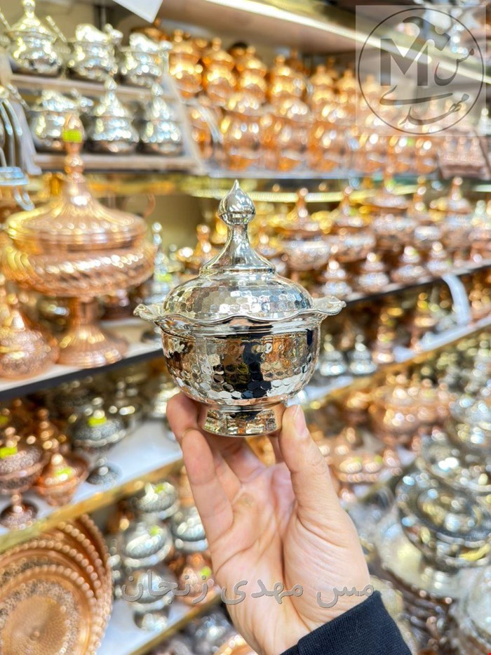 قندان مسی لاله کروم