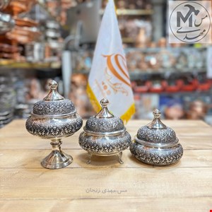 قندان گلبرگ مسی کروم صفینه ای