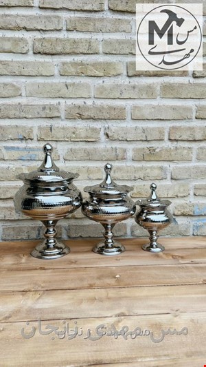 شکلات خوری مسی چکشی  کروم دربدار 