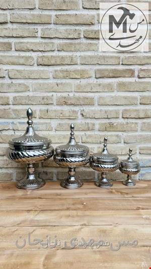 شکلات خوری مسی دربدار پیچی کروم 