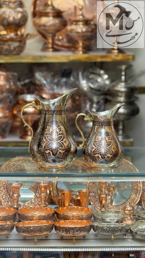 پارچ مسی الماس تراش کروم 