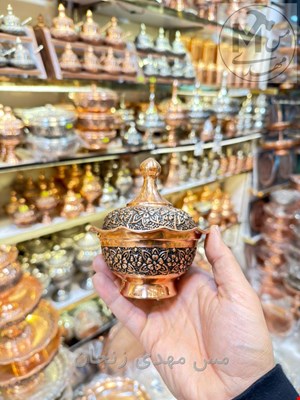 قندان مسی گلبرگی لاله نانو