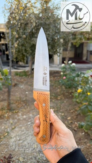 چاقو حیدری سایز3 دسته چوبی 