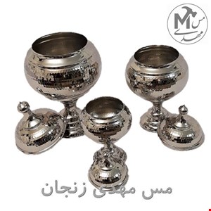 شکلات خوری مسی فضلی زنجان طرح خمره ای کروم