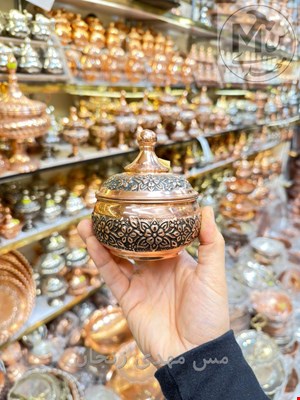 قندان مسی گلبرگی توپی 