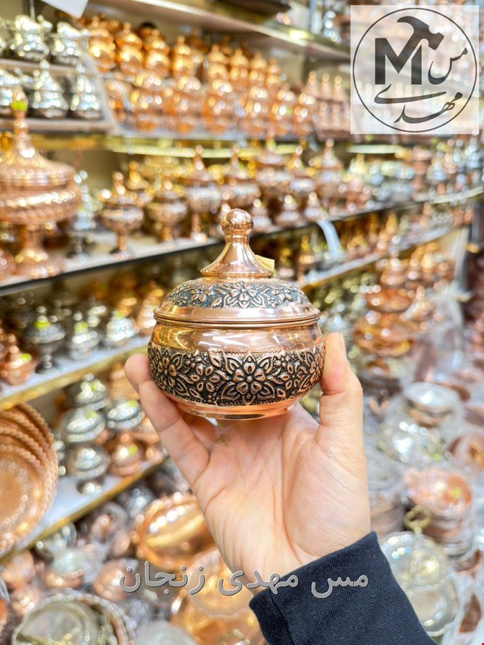 قندان مسی گلبرگی توپی 