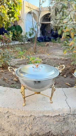 سوفله خوری مسی دربدار سفید بزرگ گرد 