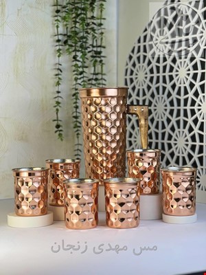 پارچ ولیوان مسی جدید 