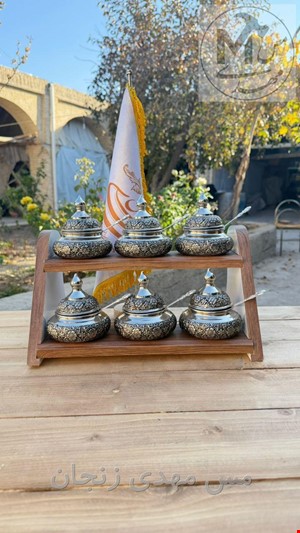 جاادویه مسی گلبرگ کروم 6 تایی با استند 