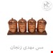 بانکه مسی مدل لیزری مجموعه 4 عددی مناسب چای قهوه و...۳۴x۱۵x۸ سانتی‌متر