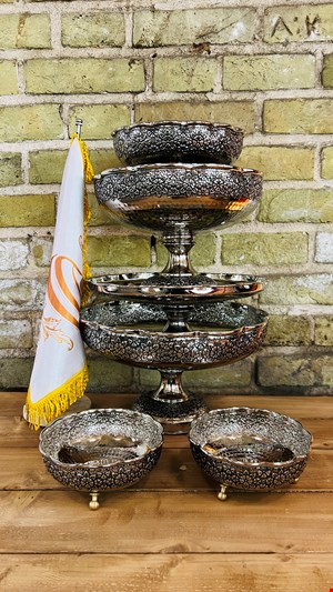 ست پذیرایی رز زنجان کروم 4تیکه (نیلوفر)