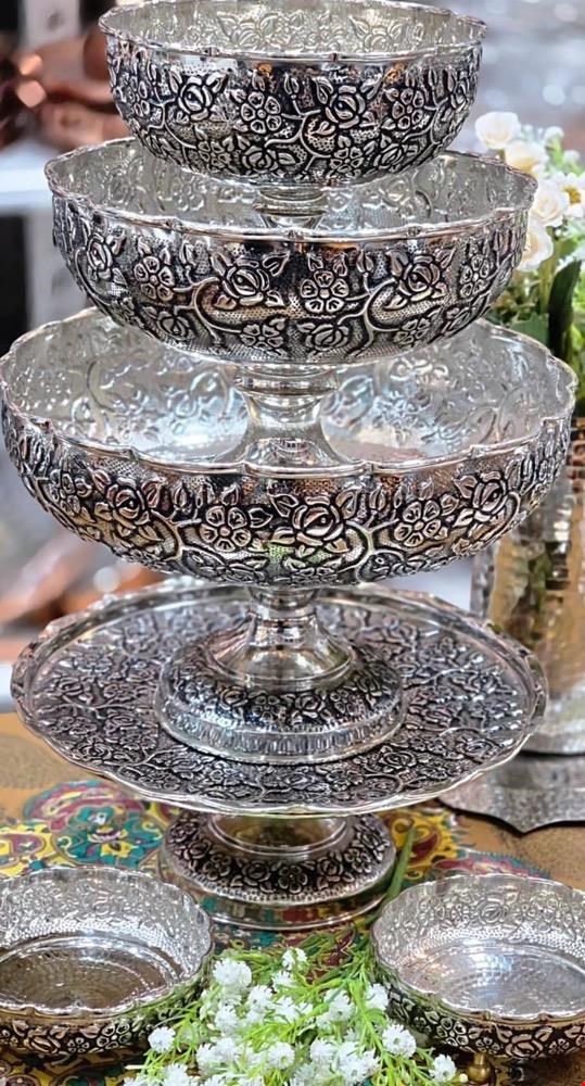 ست پذیرایی مسی گلبرگی کروم