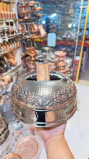 جا دستمال مسی الماس گرد 