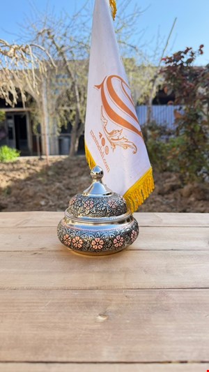 قندان مسی صفینه ای الماس 