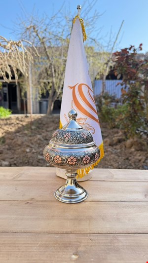 قندان مسی صفینه ای الماس 