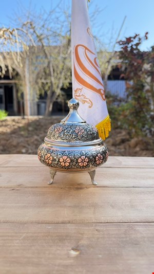 قندان مسی صفینه ای الماس 
