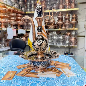 گلاب پاش و لگن مسی نقلی 