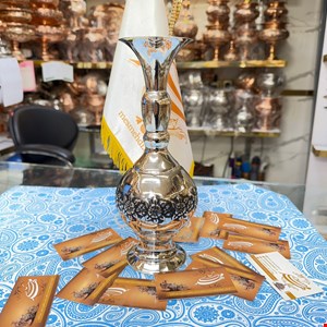 گلدان مسی گلبرگ کروم 