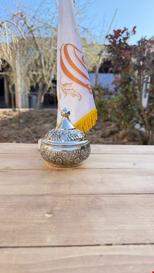 قندان مسی گلبرگی کروم 