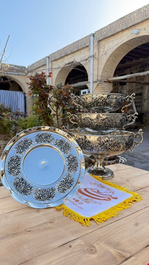 ظروف مسی پذیرایی کروم سلطنتی 
