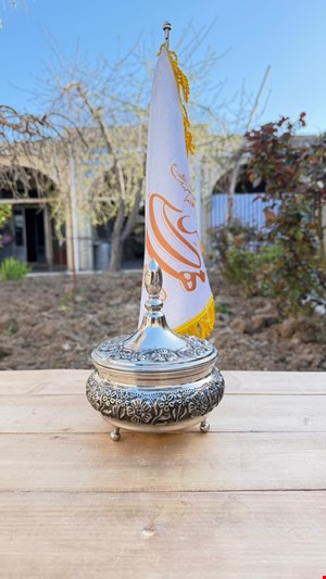 قندان مسی کروم 3 پایه بزرگ 