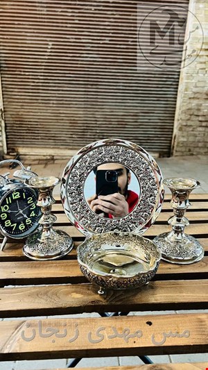 اینه شعمدان گلبرگ کروم 