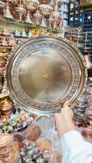 سینی مسی الماس تراش کروم 