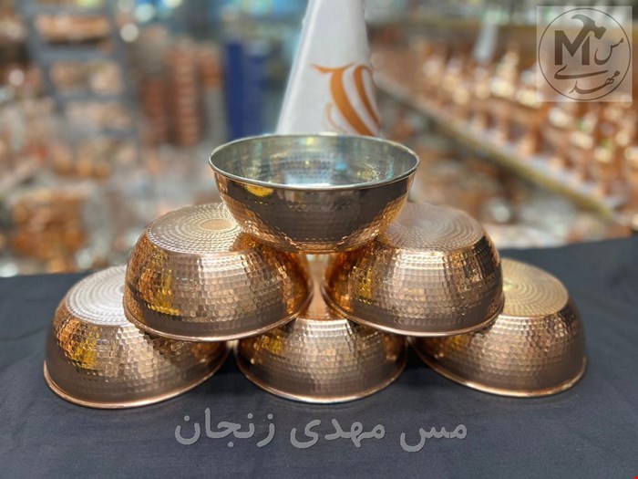 کاسه سوپ خوری مسی چکشی 