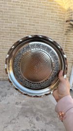 سینی مسی کروم ریز گل پیشنهادی