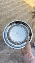 سینی مسی کروم ریز گل پیشنهادی - تصویر 2