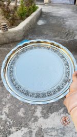 سینی مسی کروم ریز گل پیشنهادی - تصویر 5